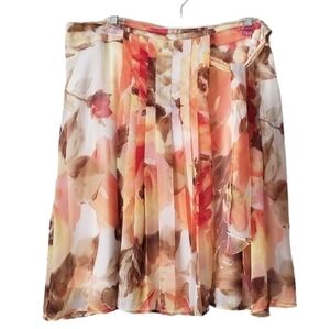 AGB Flowy Floral Pleated Skirt Size 10